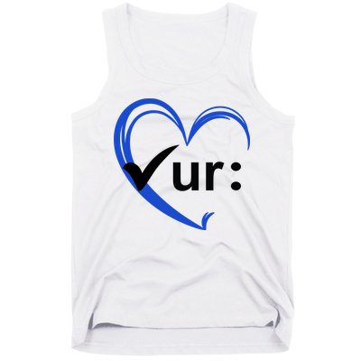 Check Your Colon Cancer Awareness Heart Tank Top