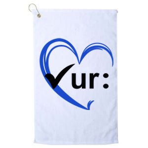 Check Your Colon Cancer Awareness Heart Platinum Collection Golf Towel