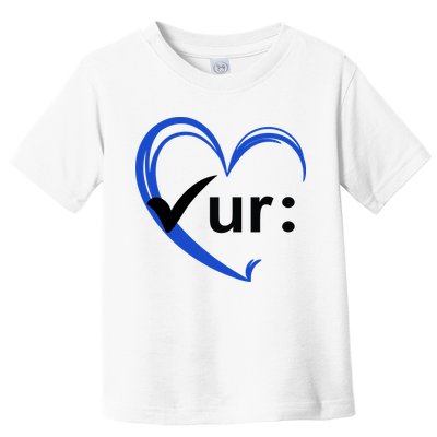 Check Your Colon Cancer Awareness Heart Toddler T-Shirt