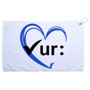 Check Your Colon Cancer Awareness Heart Grommeted Golf Towel