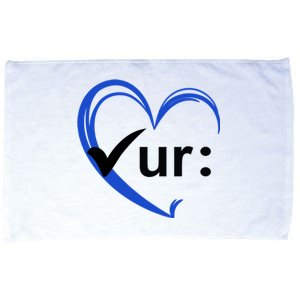 Check Your Colon Cancer Awareness Heart Microfiber Hand Towel