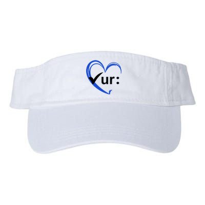 Check Your Colon Cancer Awareness Heart Valucap Bio-Washed Visor