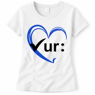 Check Your Colon Cancer Awareness Heart Womens T-Shirt