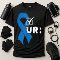 Check Your Colon Colonoscopies Colon Cancer Awareness Cooling Performance Crew T-Shirt