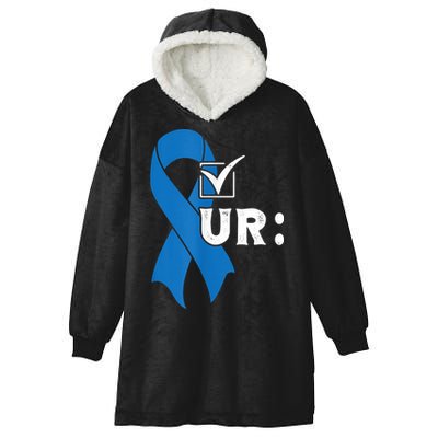 Check Your Colon Colonoscopies Colon Cancer Awareness Hooded Wearable Blanket