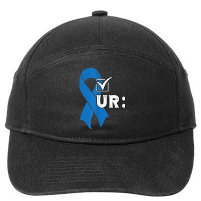 Check Your Colon Colonoscopies Colon Cancer Awareness 7-Panel Snapback Hat