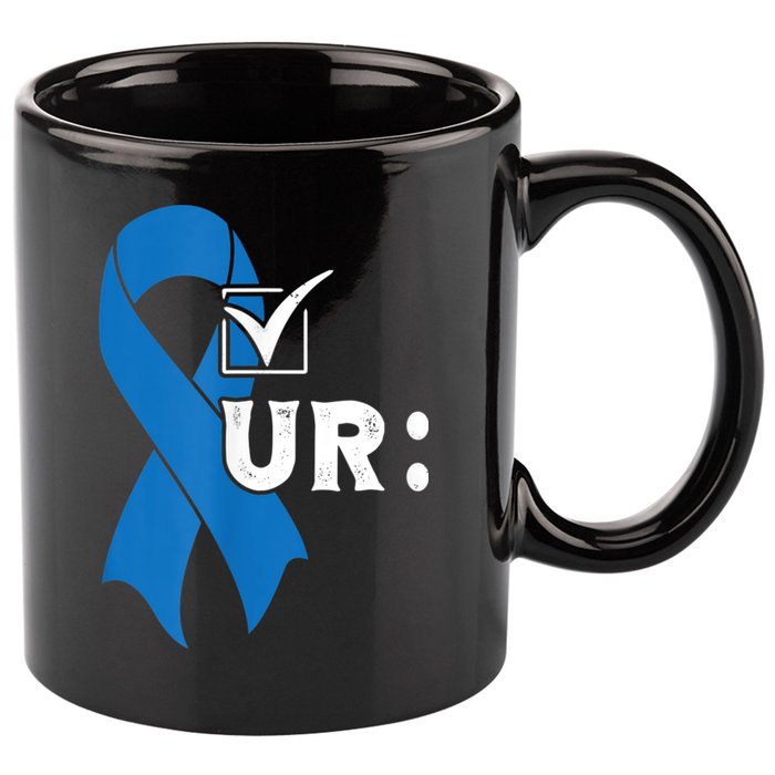 Check Your Colon Colonoscopies Colon Cancer Awareness 11oz C Handle Ceramic Mug