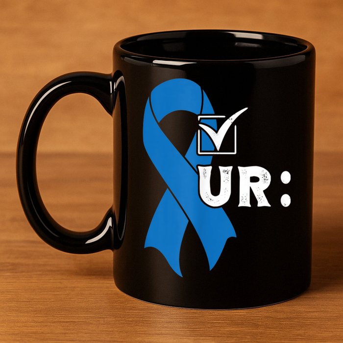 Check Your Colon Colonoscopies Colon Cancer Awareness 11oz C Handle Ceramic Mug