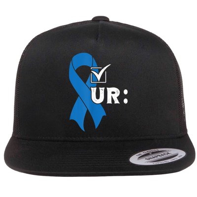 Check Your Colon Colonoscopies Colon Cancer Awareness Flatbill Hat
