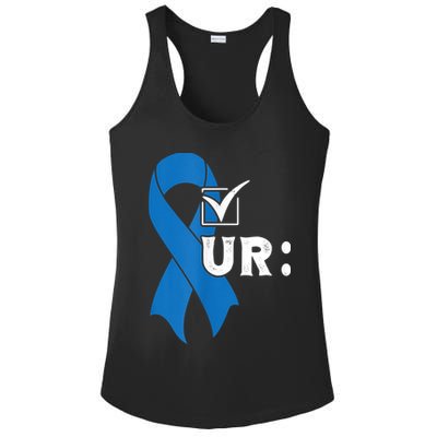 Check Your Colon Colonoscopies Colon Cancer Awareness Ladies PosiCharge Competitor Racerback Tank