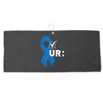Check Your Colon Colonoscopies Colon Cancer Awareness Large Microfiber Waffle Golf Towel