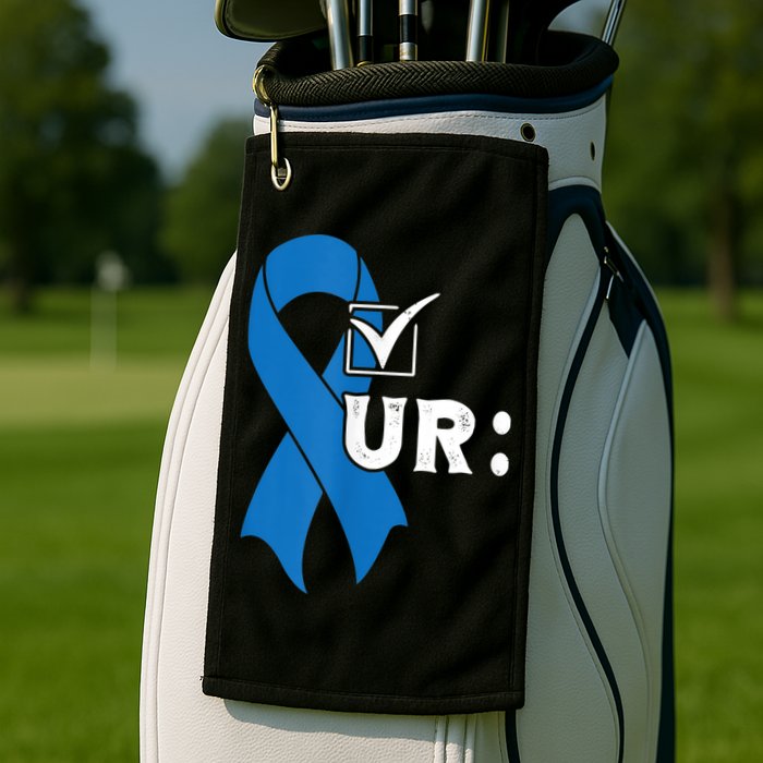 Check Your Colon Colonoscopies Colon Cancer Awareness Golf Towel