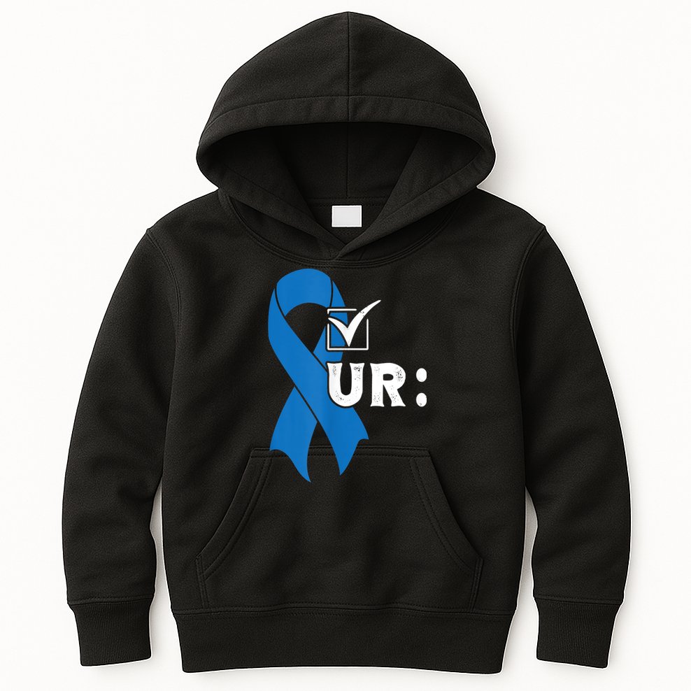 Check Your Colon Colonoscopies Colon Cancer Awareness Kids Hoodie