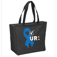 Check Your Colon Colonoscopies Colon Cancer Awareness Zip Tote Bag
