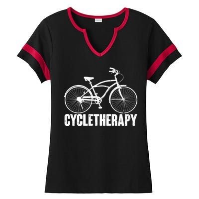 Cycletherapy Bicycle Fan Ladies Halftime Notch Neck Tee