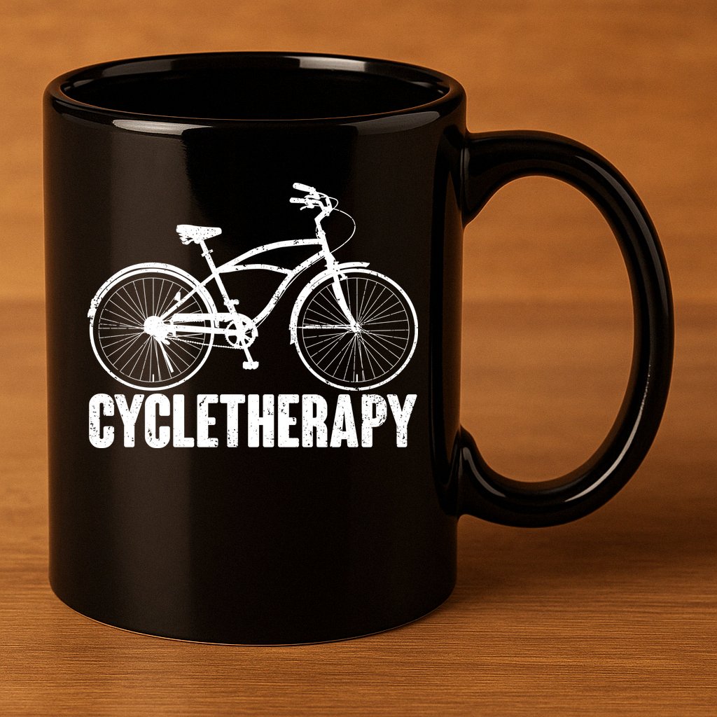 Cycletherapy Bicycle Fan 11oz C Handle Ceramic Mug