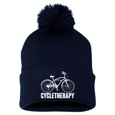 Cycletherapy Bicycle Fan Pom Pom 12in Knit Beanie