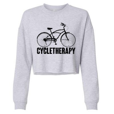 Cycletherapy Bicycle Fan Cropped Pullover Crew