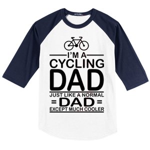 Cycling Dad , Like Normal Dad Except Much Cooler Baseball Sleeve Shirt