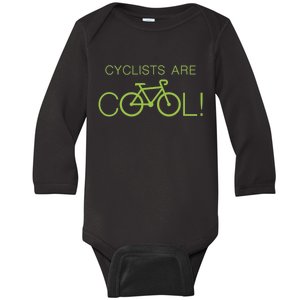 Cyclists Are COOL! Baby Long Sleeve Bodysuit