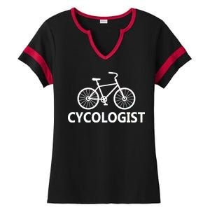 Cycologist Cycling Bicycle Ladies Halftime Notch Neck Tee