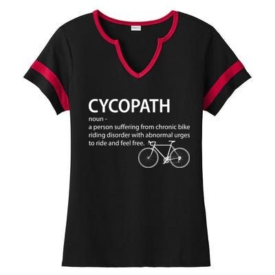 Cycopath Bike Rider Ladies Halftime Notch Neck Tee