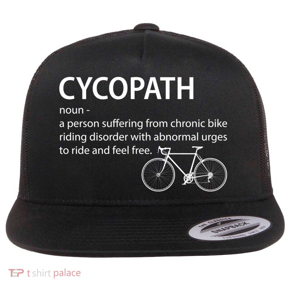Cycopath Bike Rider Flat Bill Trucker Hat