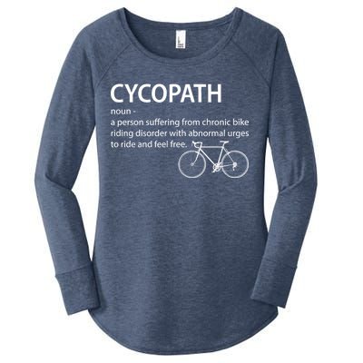 Cycopath Bike Rider Women's Perfect Tri Tunic Long Sleeve Shirt