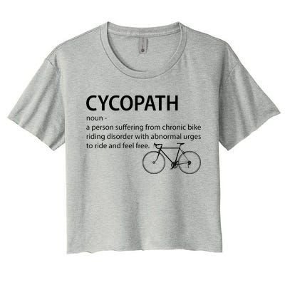 Cycopath Bike Rider Women's Crop Top Tee