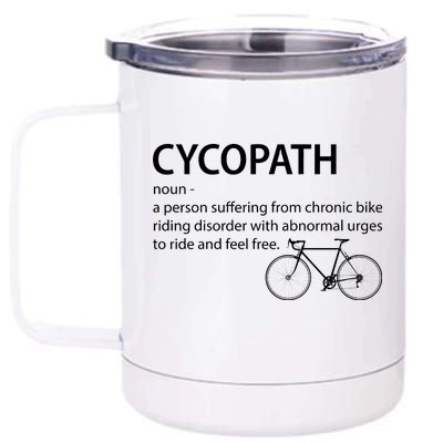 Cycopath Bike Rider 12 oz Stainless Steel Tumbler Cup