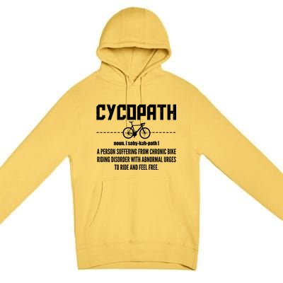 Cycopath Definition Biking Cycling Premium Pullover Hoodie