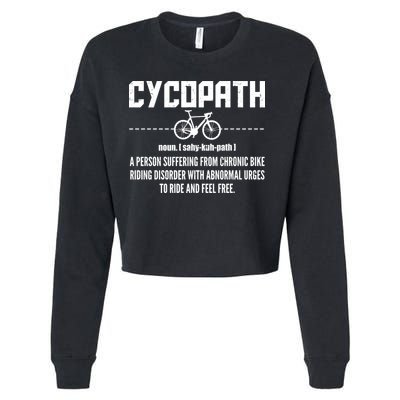 Cycopath Definition Biking Cycling Cropped Pullover Crew