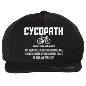 Cycopath Definition Biking Cycling Wool Snapback Cap