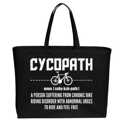 Cycopath Definition Biking Cycling Cotton Canvas Jumbo Tote