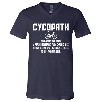 Cycopath Definition Biking Cycling V-Neck T-Shirt