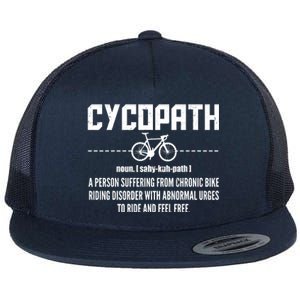 Cycopath Definition Biking Cycling Flat Bill Trucker Hat