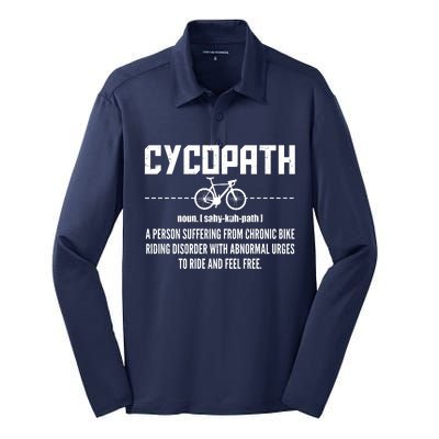 Cycopath Definition Biking Cycling Silk Touch Performance Long Sleeve Polo