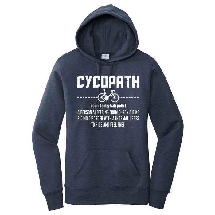 Cycopath Definition Biking Cycling Women's Pullover Hoodie