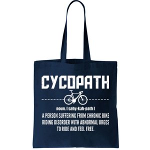 Cycopath Definition Biking Cycling Tote Bag