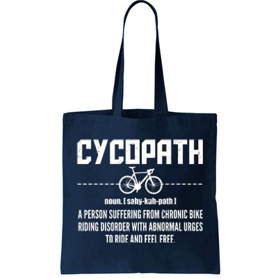 Cycopath Definition Biking Cycling Tote Bag