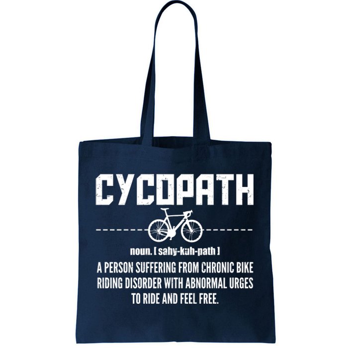 Cycopath Definition Biking Cycling Tote Bag