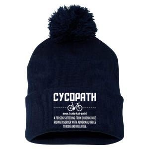 Cycopath Definition Biking Cycling Pom Pom 12in Knit Beanie