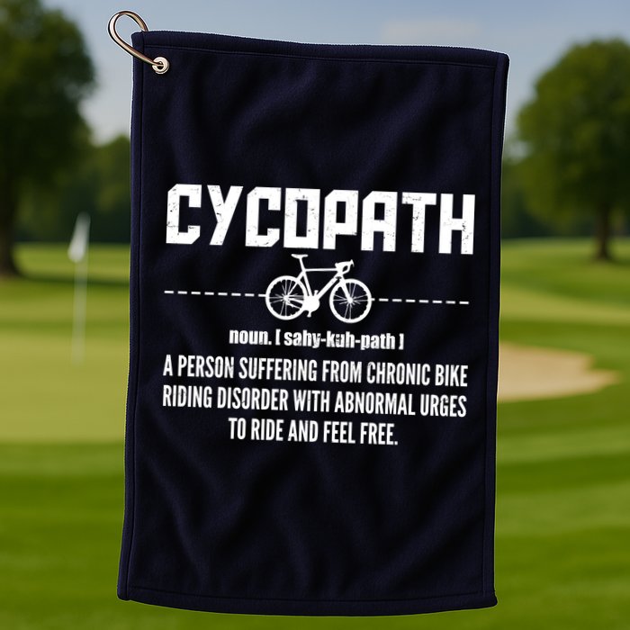 Cycopath Definition Biking Cycling Golf Towel