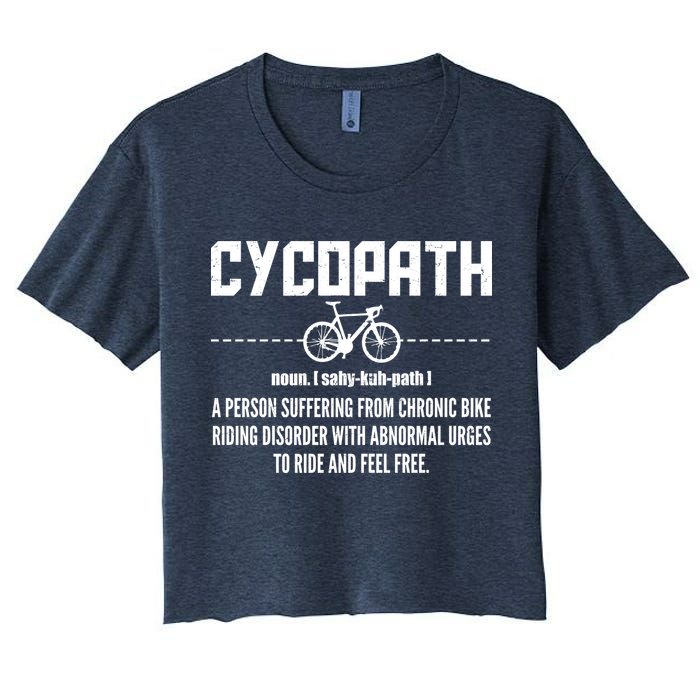 Cycopath Definition Biking Cycling Women's Crop Top Tee