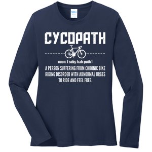 Cycopath Definition Biking Cycling Ladies Long Sleeve Shirt