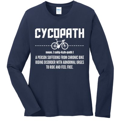Cycopath Definition Biking Cycling Ladies Long Sleeve Shirt