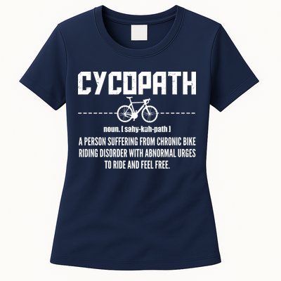 Cycopath Definition Biking Cycling Womens T-Shirt
