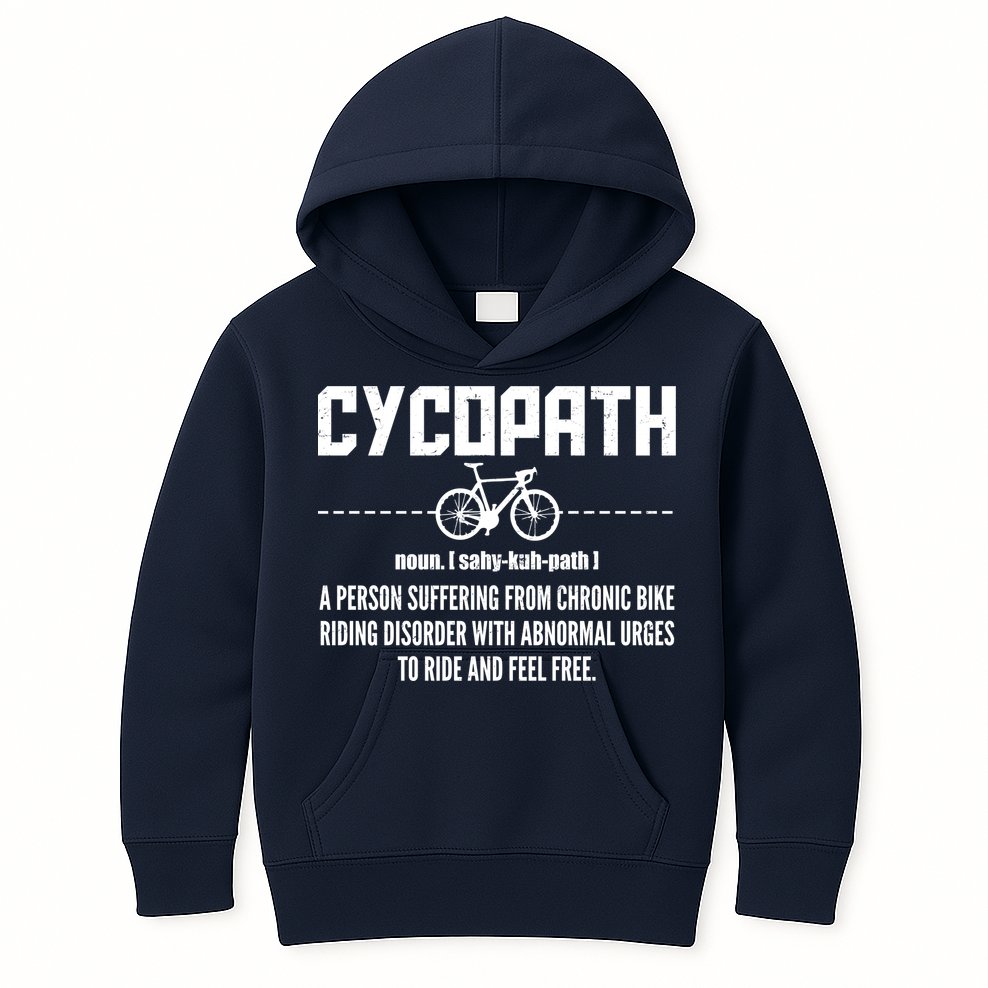 Cycopath Definition Biking Cycling Kids Hoodie