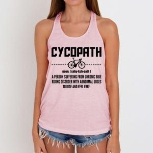 Cycopath Definition Biking Cycling Women's Knotted Racerback Tank