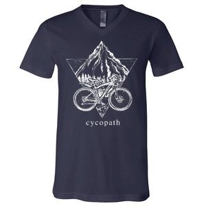 Cycopath Funny Cycling  V-Neck T-Shirt